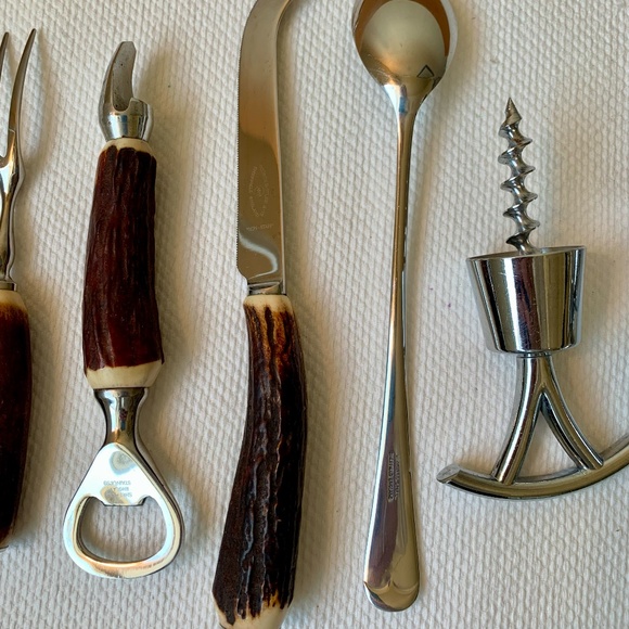 Sheffield Stag Horn Stainless Bartender Set - 7 Piece - George Butler & Co ART - Picture 10 of 14